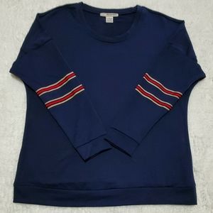 Navy blue long sleeve shirt
